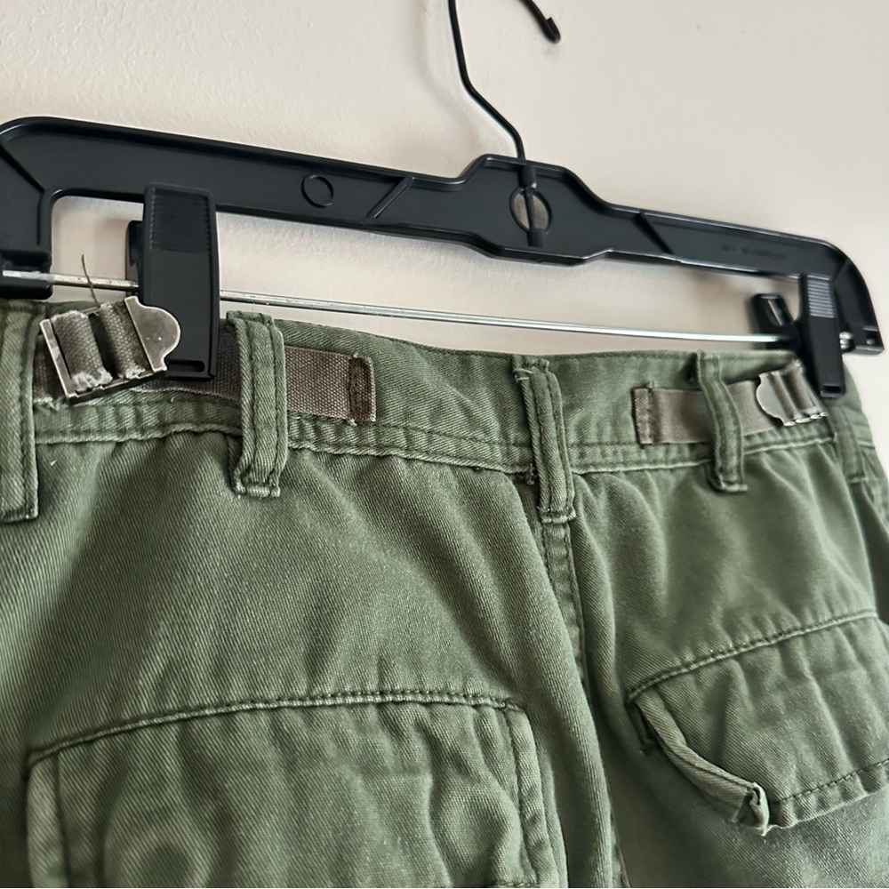 John Galt Green Cargo Straight Leg Pants - Picture 8 of 9